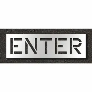 RAE STL-108-71204 Pavement Stencil, Enter, 0.125 Inch Thick, 18 Inch Height, 59 Inch Width | CT8MCK 429V40