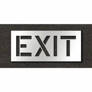 RAE STL-108-71205 Pavement Stencil, Exit, 0.125 Inch Thick, 18 Inch Height, 41 Inch Width | CT8MCZ 429V41