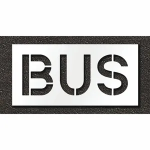 RAE STL-108-71215 Pavement Stencil, Bus, 0.125 Inch Thick, 18 Inch Height, 36 Inch Width | CT8MPQ 429V51