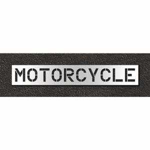RAE STL-108-71216 Pavement Stencil, Motorcycle, 0.125 Inch Thick, 18 Inch Height, 114 Inch Width | CT8MGK 429V52