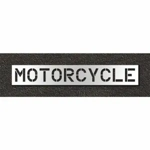 RAE STL-108-71216 Pavement Stencil, Motorcycle, 0.125 Inch Thick, 18 Inch Height, 114 Inch Width | CT8MGK 429V52