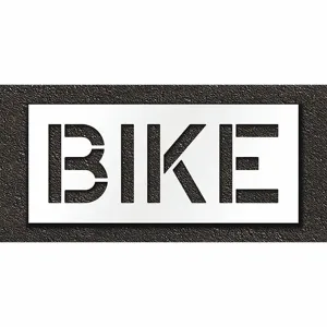 RAE STL-108-71217 Pavement Stencil, Bike, 0.125 Inch Thick, 18 Inch Height, 41 Inch Width | CT8LZA 429V53