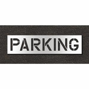 RAE STL-108-71222 Pavement Stencil, Parking, 0.125 Inch Thick, 18 Inch Height, 72 Inch Width | CT8MHY 429V58