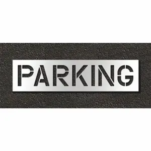 RAE STL-108-71222 Pavement Stencil, Parking, 0.125 Inch Thick, 18 Inch Height, 72 Inch Width | CT8MHY 429V58