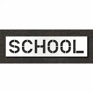 RAE STL-108-71223 Pavement Stencil, School, 0.125 Inch Thick, 18 Inch Height, 70 Inch Width | CT8MKW 429V59