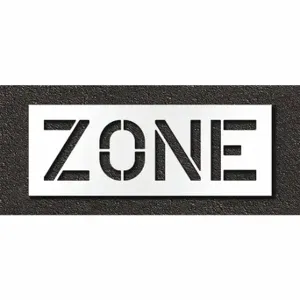 RAE STL-108-71224 Pavement Stencil, Zone, 0.125 Inch Thick, 18 Inch Height, 48 Inch Width | CT8MNN 429V60