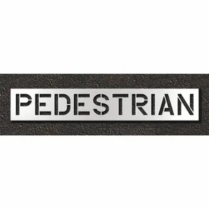 RAE STL-108-71225 Pavement Stencil, Pedestrian, 0.125 Inch Thick, 18 Inch Height, 107 Inch Width | CT8MJF 429V61