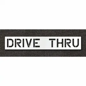 RAE STL-108-71236 Pavement Stencil, Drive Thru, 0.125 Inch Thick, 18 Inch Height, 107 Inch Width | CT8MAZ 429V72