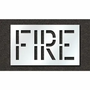 RAE STL-108-71801 Pavement Stencil, Fire, 0.125 Inch Thick, 24 Inch Height, 41 Inch Width | CT8MDW 429V73