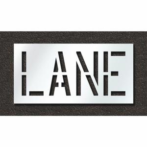 RAE STL-108-71802 Pavement Stencil, Lane, 0.125 Inch Thick, 24 Inch Height, 48 Inch Width | CT8MFN 429V74