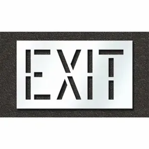 RAE STL-108-71805 Pavement Stencil, Exit, 0.125 Inch Thick, 24 Inch Height, 41 Inch Width | CT8MPA 429V77