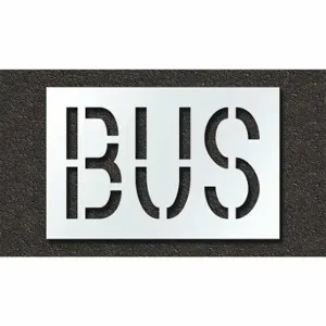 RAE STL-108-71815 Pavement Stencil, Bus, 0.125 Inch Thick, 24 Inch Height, 37 Inch Width | CT8LZJ 429V87