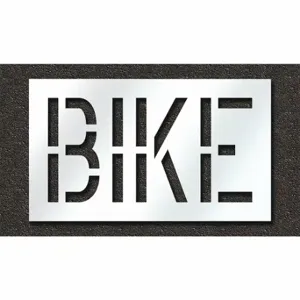 RAE STL-108-71817 Pavement Stencil, Bike, 0.125 Inch Thick, 24 Inch Height, 41 Inch Width | CT8LZB 429V89