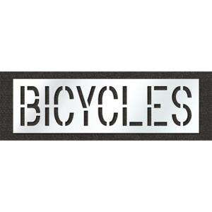 RAE STL-108-71818 Pavement Stencil, Bicycles, 0.125 Inch Thick, 24 Inch Height, 83 Inch Width, Polyethylene | CT8LYU 429V90