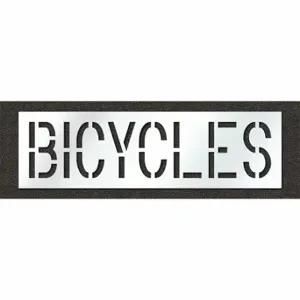 RAE STL-108-71818 Pavement Stencil, Bicycles, 0.125 Inch Thick, 24 Inch Height, 83 Inch Width, Polyethylene | CT8LYU 429V90