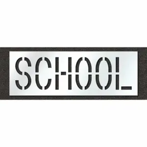 RAE STL-108-71823 Pavement Stencil, School, 0.125 Inch Thick, 24 Inch Height, 70 Inch Width | CT8MKX 429V95