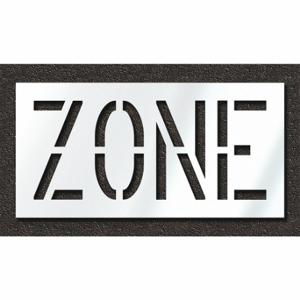 RAE STL-108-71824 Pavement Stencil, Zone, 0.125 Inch Thick, 24 Inch Height, 48 Inch Width | CT8MNP 429V96