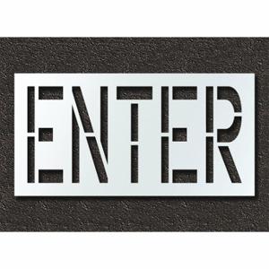 RAE STL-108-72404 Pavement Stencil, Enter, 0.125 Inch Thick, 30 Inch Height, 59 Inch Width | CT8MCM 429W13