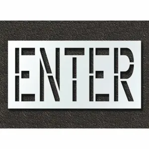 RAE STL-108-72404 Pavement Stencil, Enter, 0.125 Inch Thick, 30 Inch Height, 59 Inch Width | CT8MCM 429W13