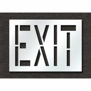 RAE STL-108-72405 Pavement Stencil, Exit, 0.125 Inch Thick, 30 Inch Height, 42 Inch Width | CT8MDA 429W14