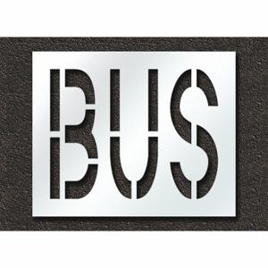 RAE STL-108-72415 Pavement Stencil, Bus, 0.125 Inch Thick, 30 Inch Height, 37 Inch Width | CT8LZK 429W24