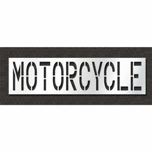 RAE STL-108-72416 Pavement Stencil, Motorcycle, 0.125 Inch Thick, 30 Inch Height, 114 Inch Width | CT8MGM 429W25