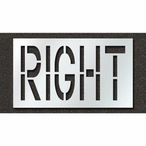 RAE STL-108-72421 Pavement Stencil, Right, 0.125 Inch Thick, 30 Inch Height, 52 Inch Width | CT8MKM 429W30