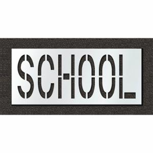 RAE STL-108-72423 Pavement Stencil, School, 0.125 Inch Thick, 30 Inch Height, 70 Inch Width | CT8MKY 429W32