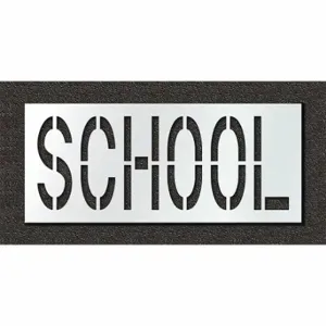 RAE STL-108-72423 Pavement Stencil, School, 0.125 Inch Thick, 30 Inch Height, 70 Inch Width | CT8MKY 429W32