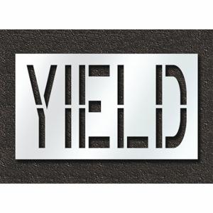 RAE STL-108-72426 Pavement Stencil, Yield, 0.125 Inch Thick, 30 Inch Height, 52 Inch Width | CT8MNH 429W35