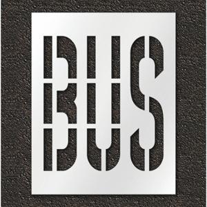 RAE STL-108-73615 Pavement Stencil, Bus, 0.125 Inch Thick, 48 Inch Height, 38 Inch Width | CT8LZL 429W60