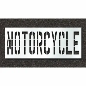 RAE STL-108-73616 Pavement Stencil, Motorcycle, 0.125 Inch Thick, 48 Inch Height, 120 Inch Width | CT8MGN 429W61