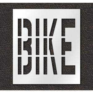 RAE STL-108-73617 Pavement Stencil, Bike, 0.125 Inch Thick, 48 Inch Height, 43 Inch Width | CT8LZD 429W62
