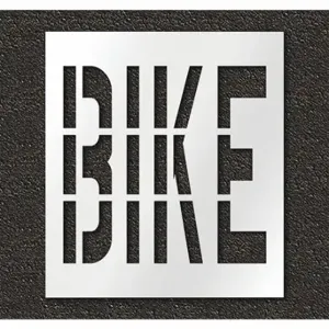 RAE STL-108-73617 Pavement Stencil, Bike, 0.125 Inch Thick, 48 Inch Height, 43 Inch Width | CT8LZD 429W62