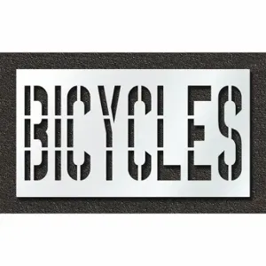 RAE STL-108-73618 Pavement Stencil, Bicycles, 0.125 Inch Thick, 48 Inch Height, 88 Inch Width, Polyethylene | CT8LYW 429W63