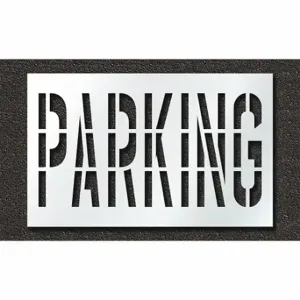 RAE STL-108-73622 Pavement Stencil, Parking, 0.125 Inch Thick, 48 Inch Height, 77 Inch Width | CT8MJC 429W67