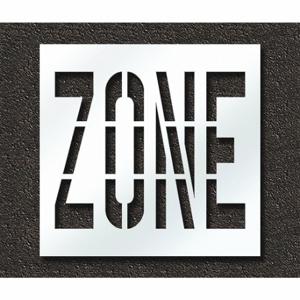 RAE STL-108-73624 Pavement Stencil, Zone, 0.125 Inch Thick, 48 Inch Height, 50 Inch Width | CT8MNR 429W69