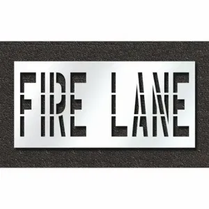 RAE STL-108-73631 Pavement Stencil, Fire Lane, 0.125 Inch Thick, 48 Inch Height, 101 Inch Width | CT8MDQ 429W76