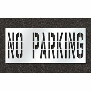 RAE STL-108-73632 Pavement Stencil, No Parking, 0.125 Inch Thick, 48 Inch Height, 111 Inch Width | CT8MHB 429W77