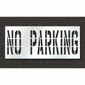 RAE STL-108-73632 Pavement Stencil, No Parking, 0.125 Inch Thick, 48 Inch Height, 111 Inch Width | CT8MHB 429W77