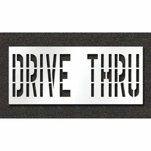 RAE STL-108-73636 Pavement Stencil, Drive Thru, 0.125 Inch Thick, 48 Inch Height, 112 Inch Width | CT8MBC 429W81