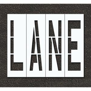 RAE STL-108-74802 Pavement Stencil, Lane, 0.125 Inch Thick, 60 Inch Height, 72 Inch Width | CT8MFR 429W83