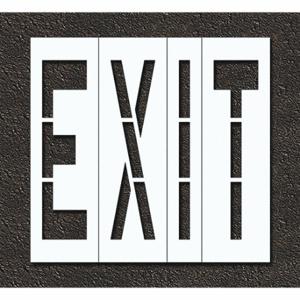 RAE STL-108-74805 Pavement Stencil, Exit, 0.125 Inch Thick, 60 Inch Height, 63 Inch Width | CT8MPC 429W86