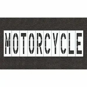 RAE STL-108-74816 Pavement Stencil, Motorcycle, 0.125 Inch Thick, 60 Inch Height, 180 Inch Width | CT8MGP 429W97