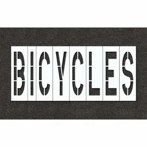 RAE STL-108-74818 Pavement Stencil, Bicycles, 0.125 Inch Thick, 60 Inch Height, 135 Inch Width, Polyethylene | CT8LYX 429W99