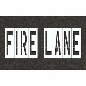 RAE STL-108-74831 Pavement Stencil, Fire Lane, 0.125 Inch Thick, 60 Inch Height, 135 Inch Width | CT8MPD 429X13