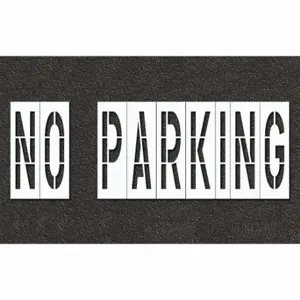 RAE STL-108-74832 Pavement Stencil, No Parking, 0.125 Inch Thick, 60 Inch Height, 153 Inch Width | CT8MNW 429X14