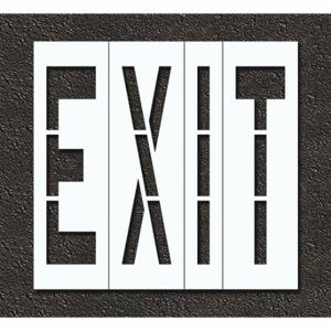 RAE STL-108-79605 Pavement Stencil, Exit, 0.125 Inch Thick, 120 Inch Height, 126 Inch Width | CT8MCY 429X30