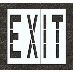 RAE STL-108-79605 Pavement Stencil, Exit, 0.125 Inch Thick, 120 Inch Height, 126 Inch Width | CT8MCY 429X30