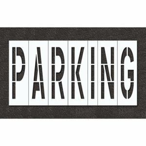 RAE STL-108-74822 Pavement Stencil, Parking, 0.125 Inch Thick, 48 Inch Height, 117 Inch Width, Polyethylene | CT8MJB 429X04